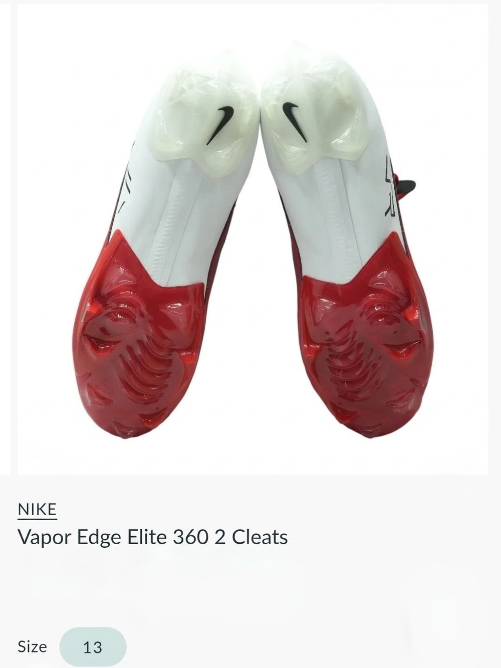 Nike Kids Vapor Edge Elite 360 2 Sneakers - White & Red